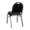 Flash Furniture Black Vinyl Stack Chair with Black Metal Frame NG-ZG10006-BK-BK-GG - alternate 6